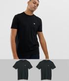Emporio Armani Two Pack T-shirt In Black - Black