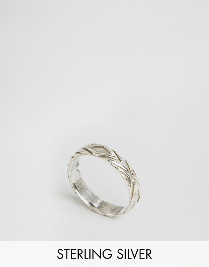Child Of Wild Sterling Silver Engraved Ring - Silver