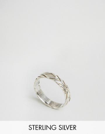 Child Of Wild Sterling Silver Engraved Ring - Silver