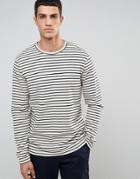 Celio Long Sleeve Breton Striped Top - Beige