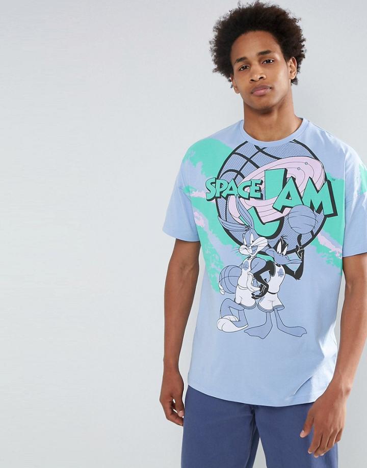 Asos Space Jam Oversized T-shirt - Blue