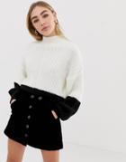 Miss Selfridge Sweater In Black And White - Multi