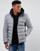 Gym King Puffer Jacket In Reflective - Gray