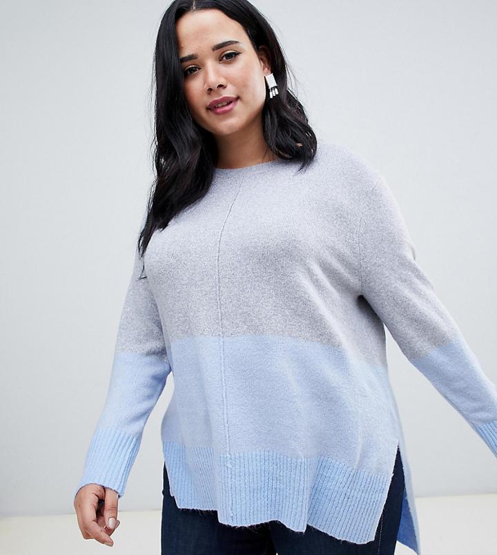 Oasis Curve Split Hem Sweater In Multi - Multi