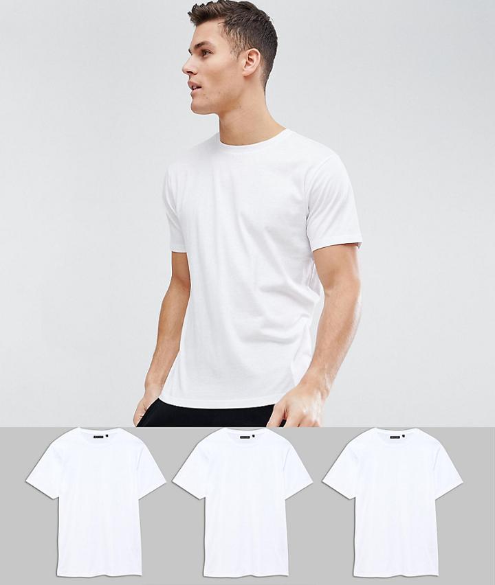 Brave Soul 3 Pack T-shirt - White