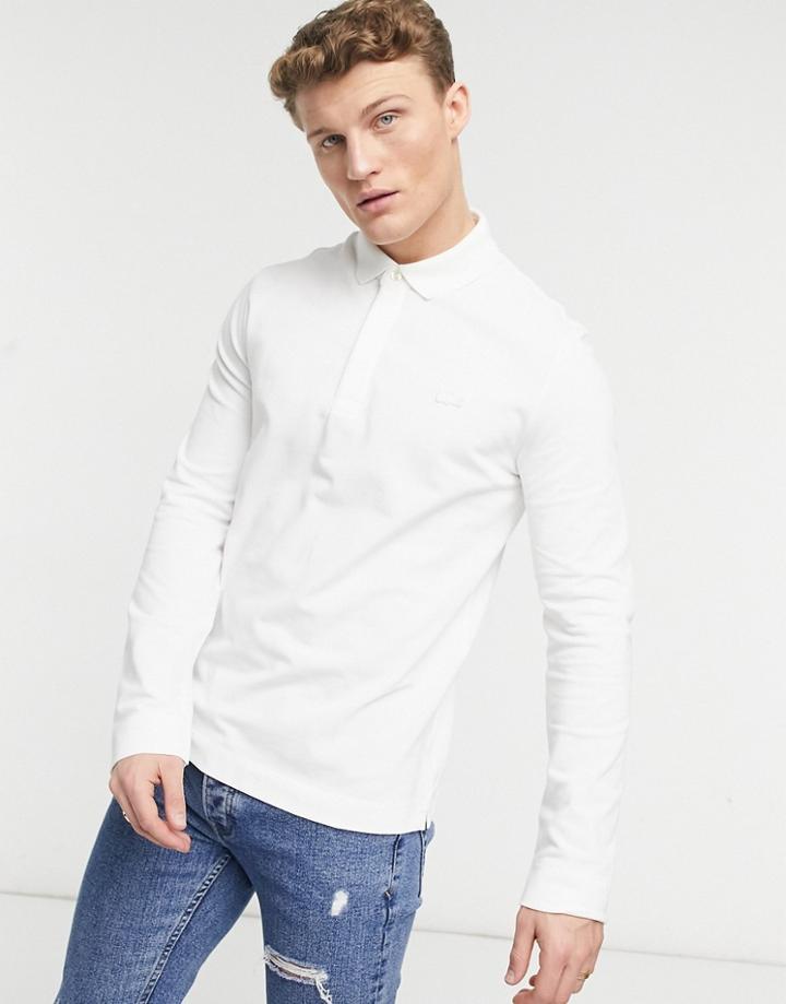Lacoste Unicolor Stretch Cotton Pique Polo-white