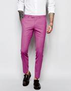 Noose & Monkey Suit Pants With Stretch In Super Skinny Fit - Pink