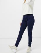 Only Royal High Waisted Skinny Jeans In Dark Blue Denim-blues