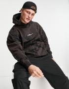 Good For Nothing Oversized Bleached Hoodie In Black And Brown - Part Of A Set-multi