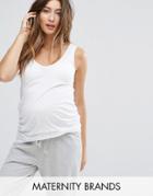 New Look Maternity Scoop Tank Top - White