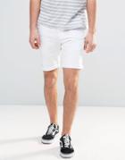 D-struct Turn Up Chino Shorts - White