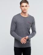 Esprit Crew Neck Jumper With Pocket - Gray