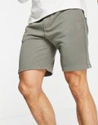 Pull & Bear Overdye Short In Green - Part Of A Set