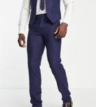 Harry Brown Tall Wedding Tweed Slim Fit Suit Pants-blue