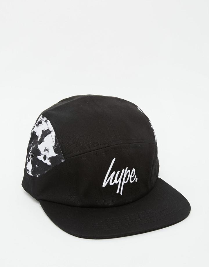 Hype Monotone 5 Panel Cap - Black