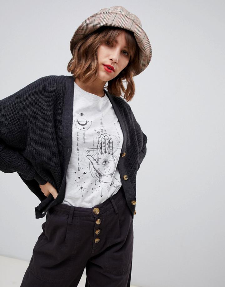 Stradivarius Str Cardigan - Black