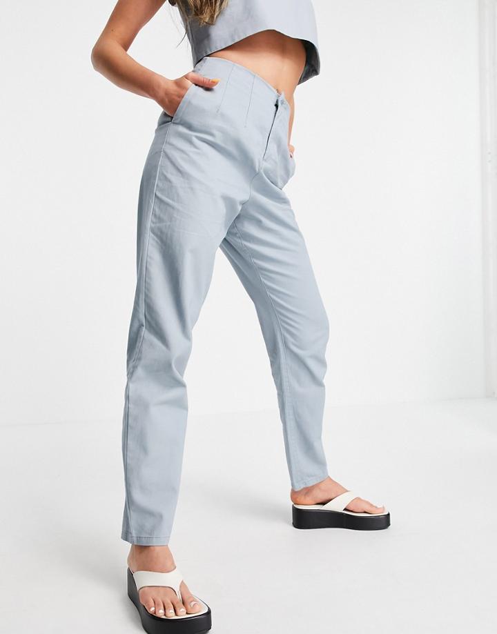 Asos Design Slim Peg Pant In Duck Egg Blue - Part Of A Set-blues