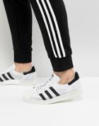 Adidas Originals Superstar Boost Primeknit Sneakers In White - White