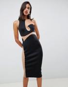 Tfnc Swirl Patterned Sequin Bodycon Mini Dress In Multi