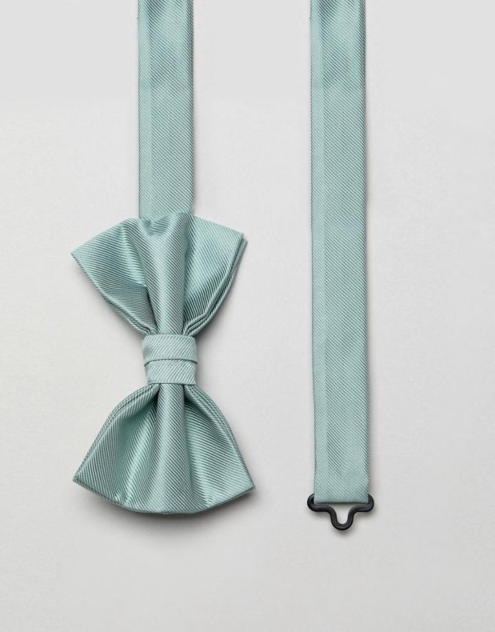 Asos Design Wedding Bow Tie In Mint - Green