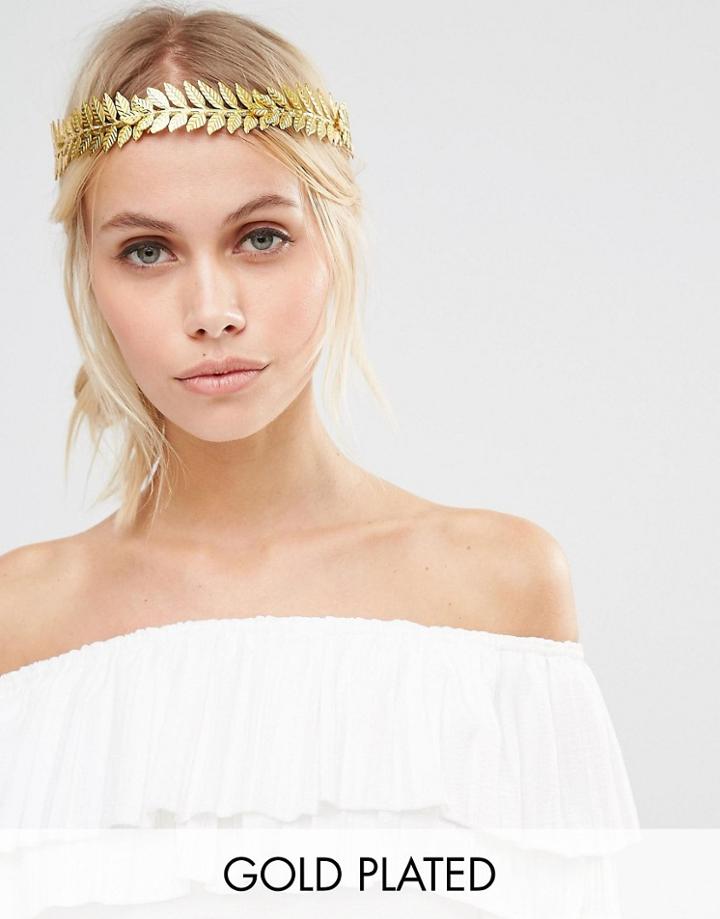 Johnny Loves Rosie Morgan Gold Leaf Headband - Gold