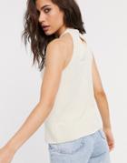 Object Tank With High Neck In Cream-neutral