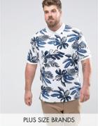 Tommy Hilfiger Plus Barry Polo Flower Print In White - White