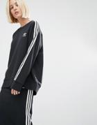 Adidas Originals Three Stripe Sweatshirt - Black