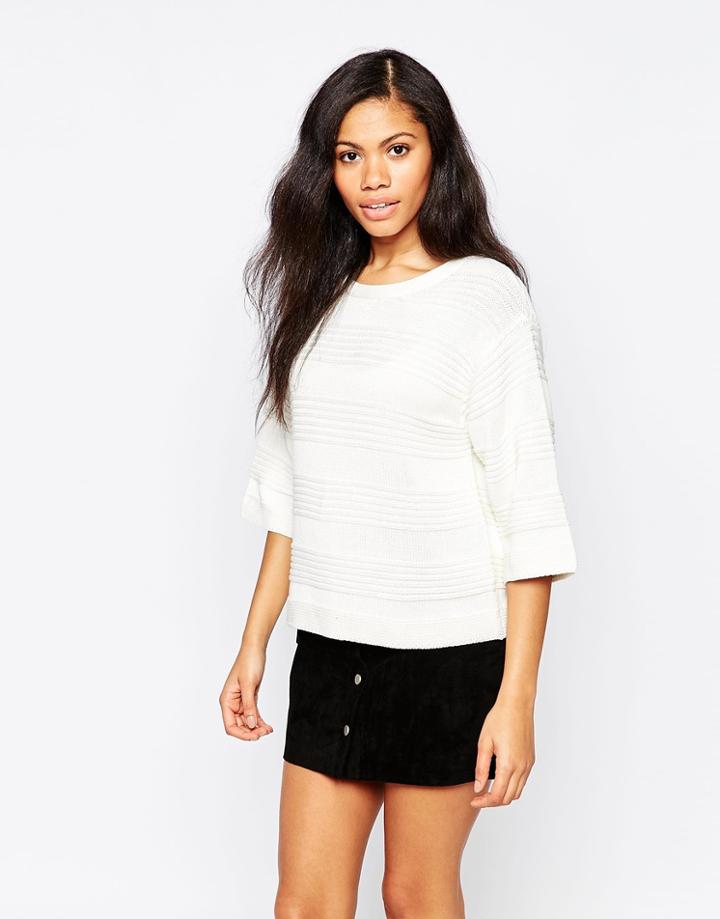 B.young Textured Sweater - Off White