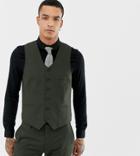 Heart & Dagger Skinny Suit Vest-green