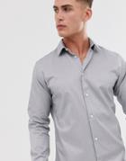 Selected Homme Bci Cotton Slim Fit Shirt-gray