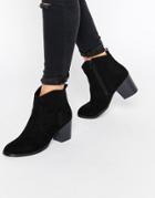 Asos Rae Western Ankle Boots - Black