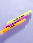 Skinnydip Life Gives Me Lemons Pack Of 3 Highlighters - Multi
