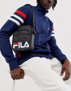 Fila London Flight Bag With Logo In Black - Black