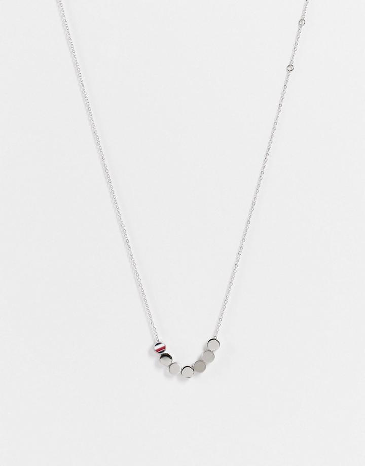 Tommy Hilfiger Stainless Steel Multi Coin Necklace In Silver