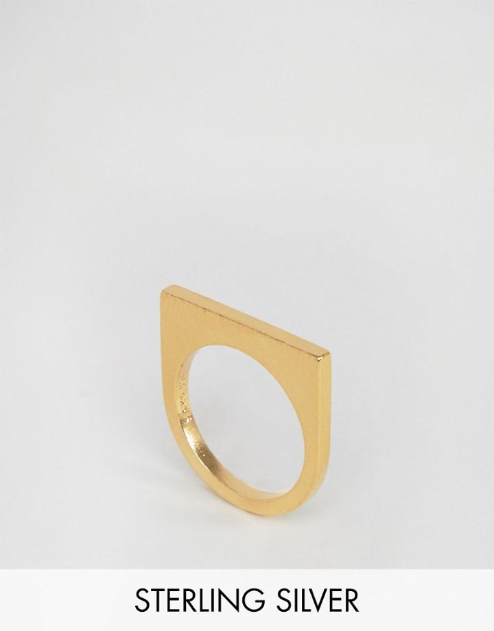 Pieces & Julie Sandlau Gold Plated Janu Minimal Ring - Gold