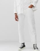 M.c.overalls 5 Pocket Regular Denim Jeans In White - White