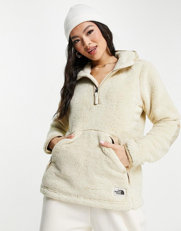 The North Face Campshire Sherpa Hoodie In Beige-neutral