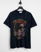 Topman Oversized Fit T-shirt With New Rebellion Print In Black