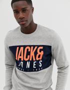 Jack & Jones Core Panel Sweatshirt - Gray