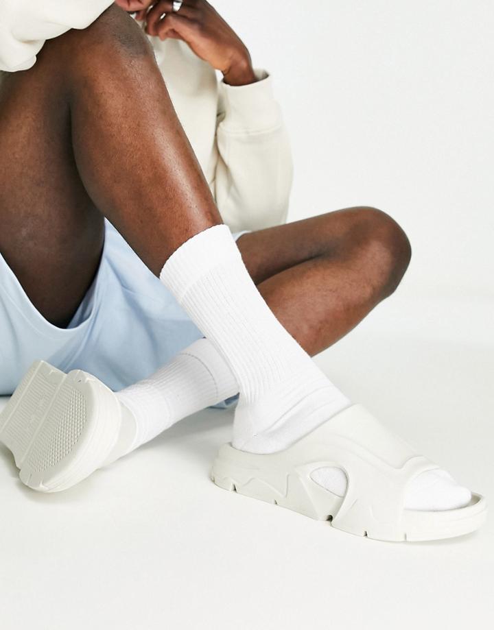 Asos Design Chunky Tech Slides In Bone-neutral