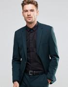 Selected Homme Suit Jacket In Slim Fit With Stretch - Bottle Green