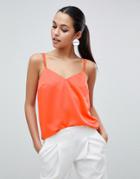 Lipsy Double Strap Cami Top-orange