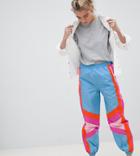 Asos Design Color Block Shell Jogger Pants - Multi