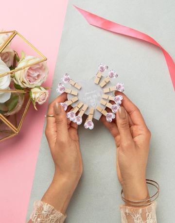Paperchase Wedding Floral Pegs - Multi