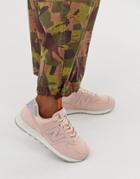 New Balance 574 Pink And Silver Sneakers - Pink
