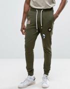 Only & Sons Joggers With Badge Detailing - Green