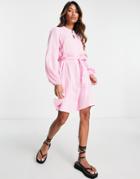 Vero Moda Long Sleeve Dress In Pink