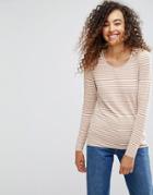 Asos Skinny Scoop Neck T-shirt In Stripe - Multi