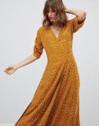 Faithfull Chiara Midi Wrap Dress - Tan